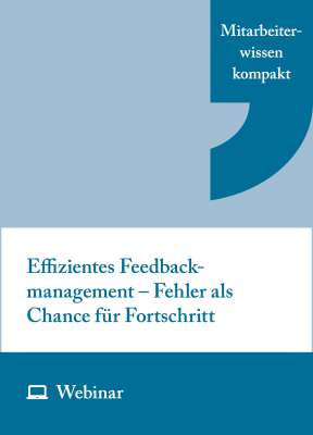 Online-Seminar: Effizientes Feedbackmanagement – Fehler als Chance für Fortschritt (16.09.2026)