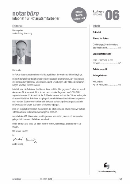 Infobrief notarbüro - kostenloses Probeabo